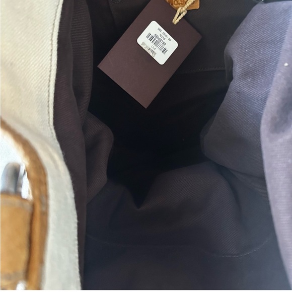 RUEHL No.925 GREENWICH NY Cream tote with leather detailing. - NWT - Picture 11 of 13